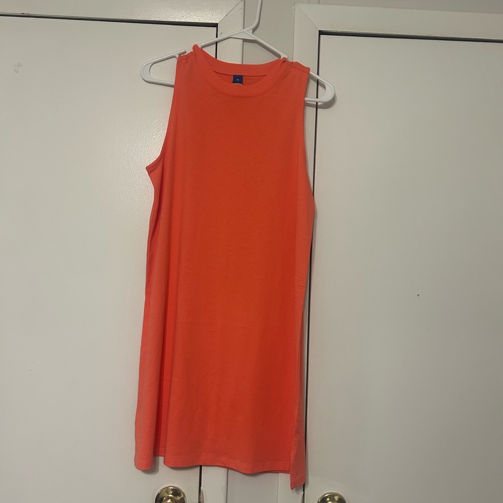 Sleeveless Coral swing dress